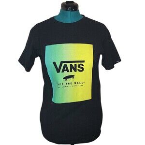 Vans Off The Wall Men's Black Skater Kid Short Sleeve T Shirt Size Small